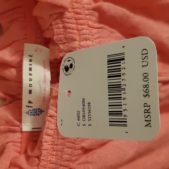 NWT FP Movement by Free People Pink Coral Blouse - Picture 4 of 4